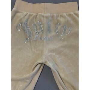 Juicy Couture X Forever 21 Rhinestone Bling Beige Joggers Pants